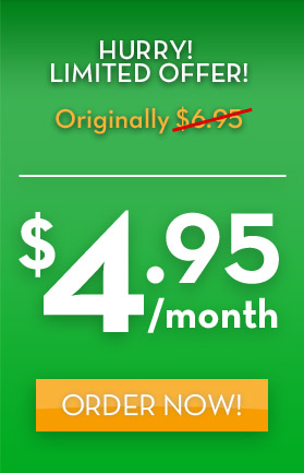 Unlimited Green Web hosting only $4.95! Hurry! Limited offer! Use code: et495